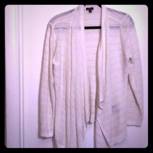 Torrid white open cardigan